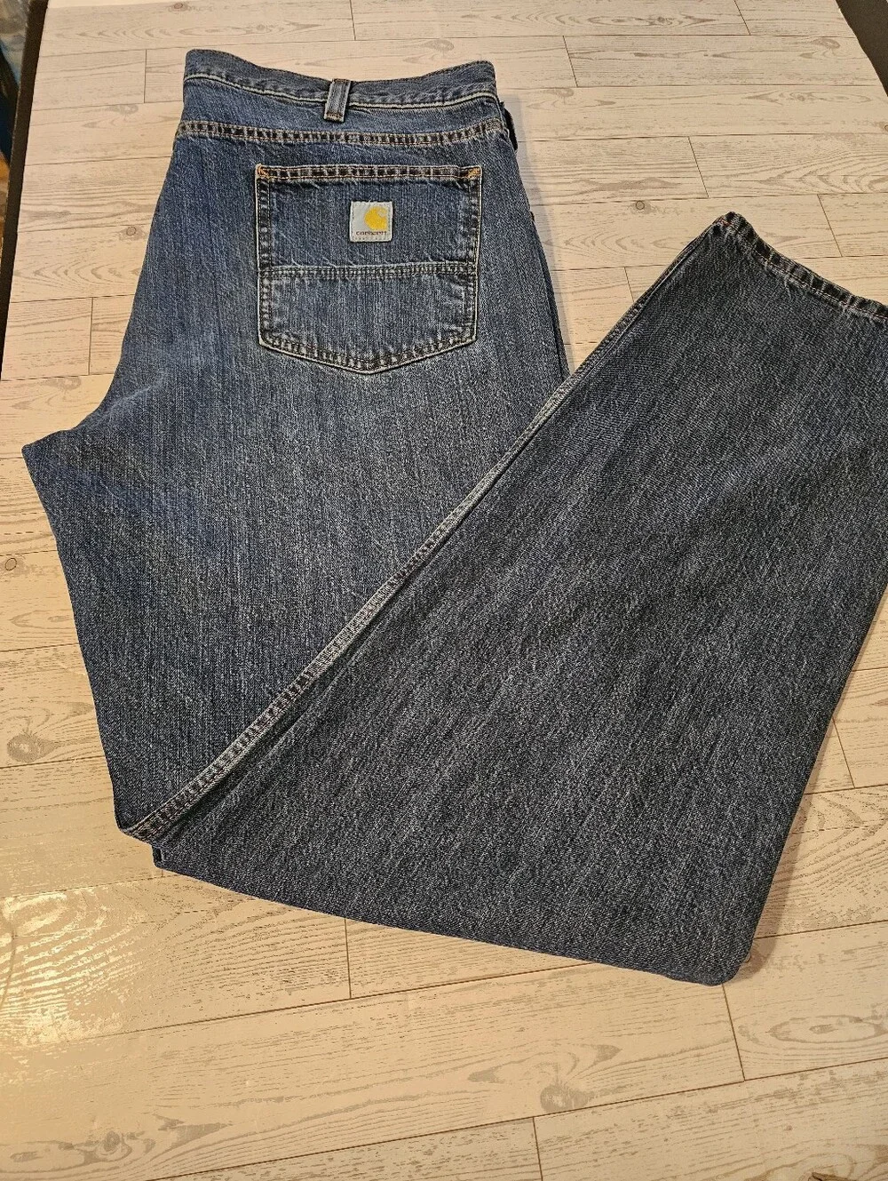 Carhartt Relaxed Straight Jeans 40x36 NWT Blue Denim Workwear